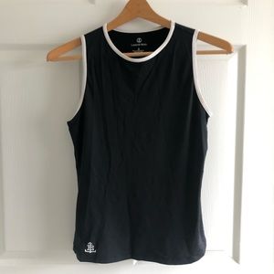 Lands End Women’s Swim Shirt Tank Black Small